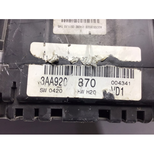 Z Volkswagen Passat B7 Kilometre Saati Gösterge Paneli 3AA920870