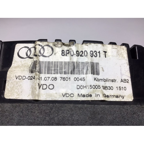 Z Audi A3 Kilometre Saati Gösterge Paneli 8P0920931T