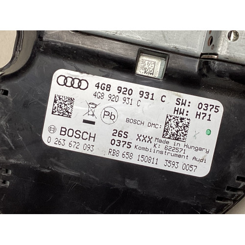 Audi A6 A7 Kilometre Saati Gösterge Paneli 4G8920931C