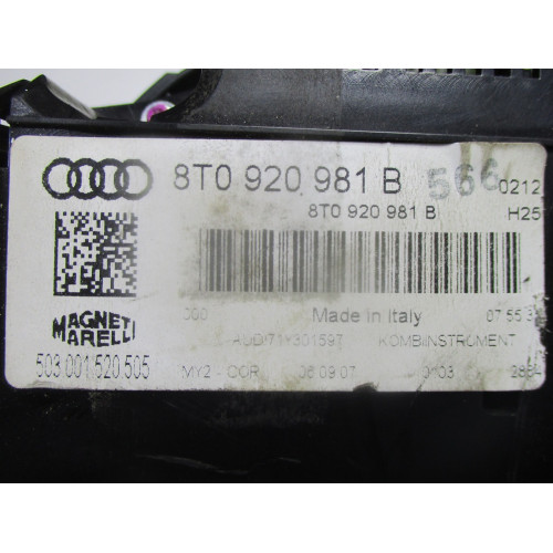 Audi A5 8T Kilometre Saati Gösterge Paneli 8T0920981B