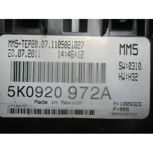 Volkswagen Golf VI Kilometre Saati Gösterge Paneli 5K0920972A
