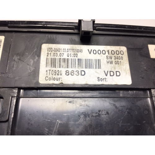 Z Volkswagen Touran Kilometre Saati Gösterge Paneli 1T0920863D