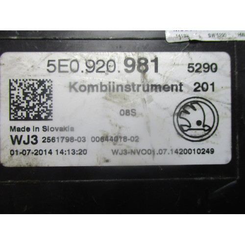 Skoda Octavia 2 TDI Kilometre Saati Gösterge Paneli 5E0920981