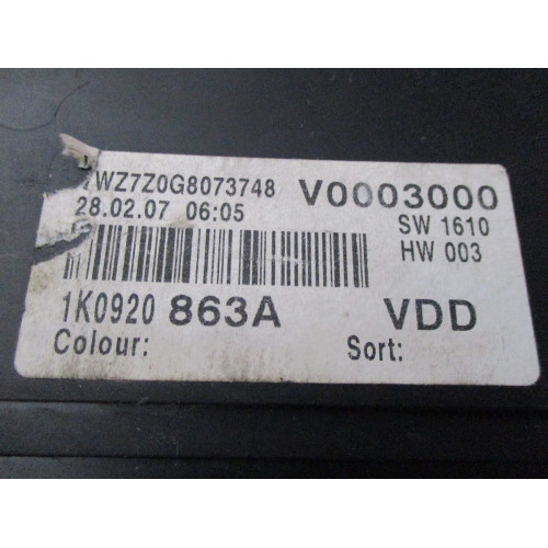 Volkswagen Golf 5 Kilometre Saati Gösterge Paneli 1K0920863A (Orta Ekran Yok)