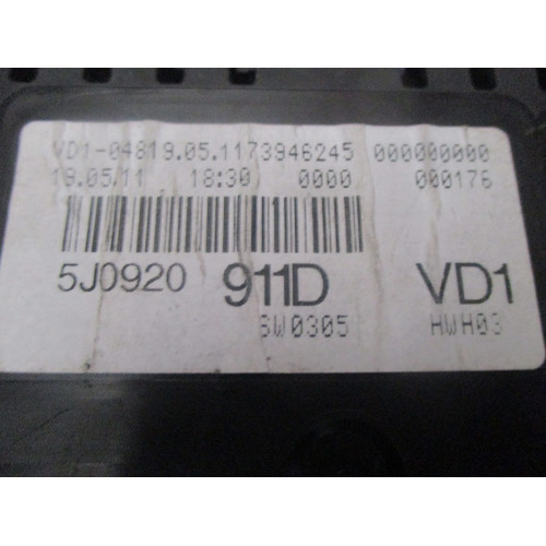 Skoda Fabia 2 Kilometre Saati Gösterge Paneli 5j0920900D