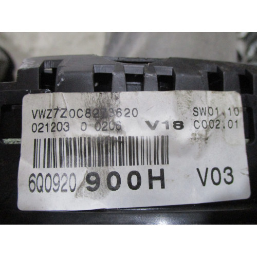 Volkswagen Polo Dizel Kilometre Saati Gösterge Paneli 6Q0920900H