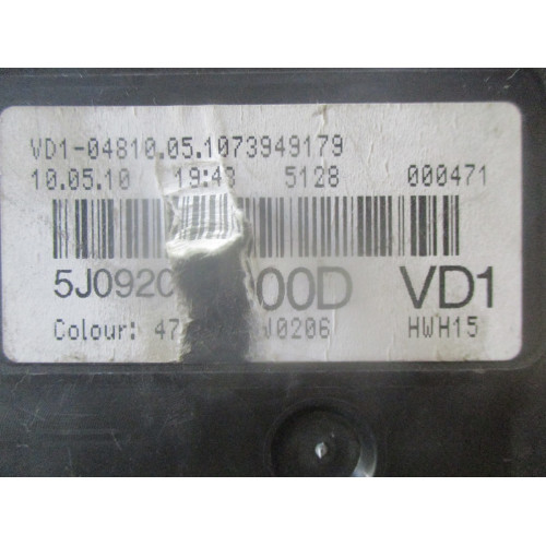 Skoda Fabia 2 Kilometre Saati Gösterge Paneli 5j0920900D