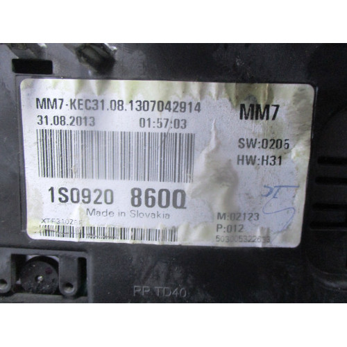 Volkswagen Up Kilometre Saati Gösterge Paneli 1S0920860Q