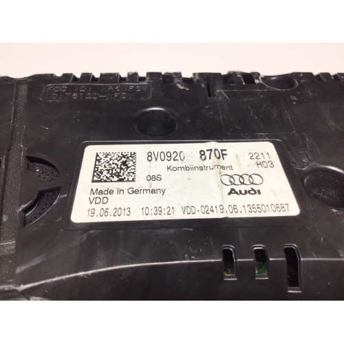 Audi A3 TFSI Kilometre Saati Gösterge Paneli 8V0920870F