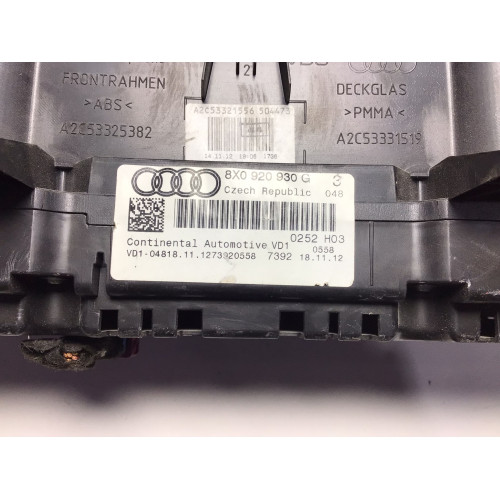 Audi A1 Kilometre Saati Gösterge Paneli 8X0920930G