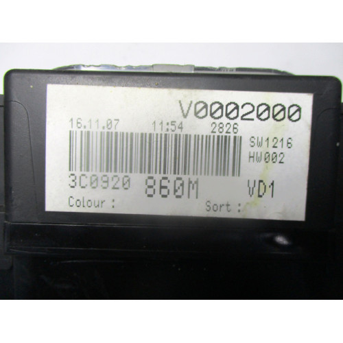 Volkswagen Passat B6 Kilometre Saati Gösterge Paneli 3C0920860M