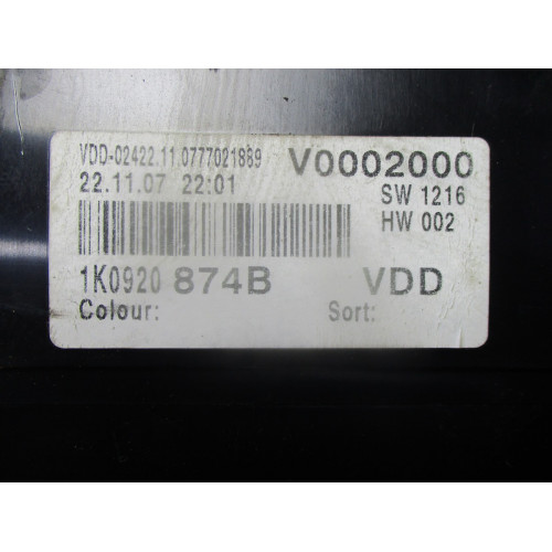 Volkswagen Golf Kilometre Saati Gösterge Paneli 1K0920874B