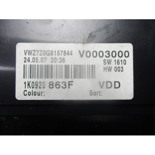  Volkswagen Golf Kilometre Saati Gösterge Paneli 1K0920863F