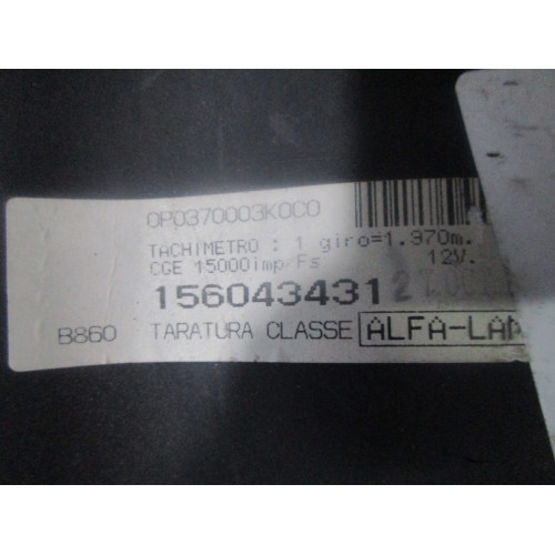 Alfa Romeo 166 Dizel Kilometre Saati Gösterge Paneli 156043431