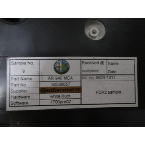  Alfa Romeo Giulietta Dizel Kilometre Saati Gösterge Paneli 50538657