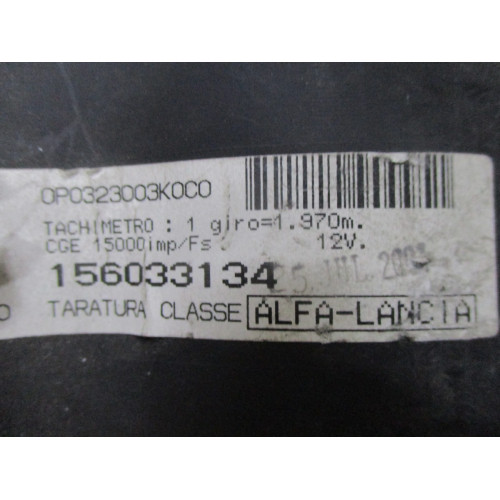 Alfa Romeo 166 Dizel Kilometre Saati Gösterge Paneli 156033134