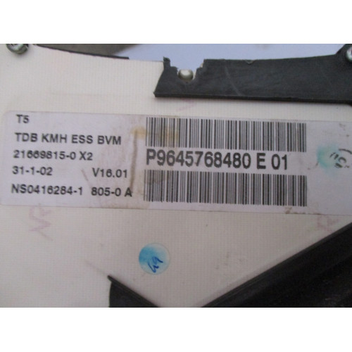 Peugeot 307 Benzinli Kilometre Saati Gösterge Paneli P9636708280C Kartı Kırık Ekranı Yok