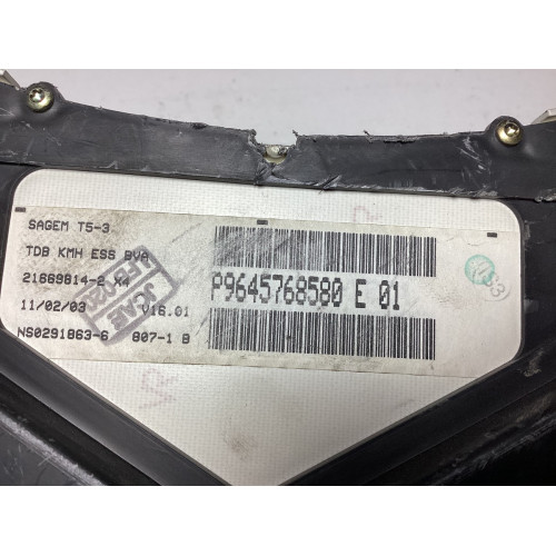 Peugeot 307 Kilometre Saati Gösterge Paneli P9645768580E 21669814-2