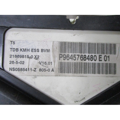 Peugeot 307 Benzinli Kilometre Saati Gösterge Paneli P9645768480 E