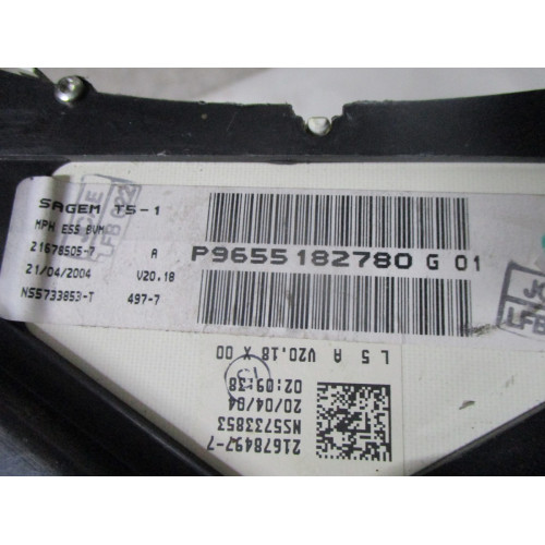 Peugeot 307 Benzinli Kilometre Saati Gösterge Paneli P9655182780 G