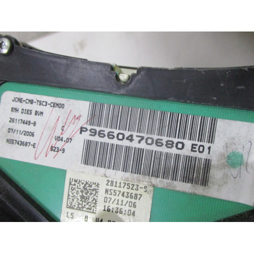 Peugeot 307 Dizel Kilometre Saati Gösterge Paneli P9660470680
