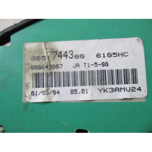 Peugeot 206 Benzinli Kilometre Saati Gösterge Paneli 9651744380