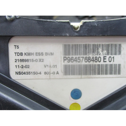 Peugeot 307 Kilometre Saati Gösterge Paneli P9645768480