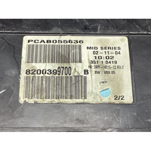 Renault Megane 2 Otomatik Kilometre Saati Gösterge Paneli 8200399700B 2RPF-14B115-CQ