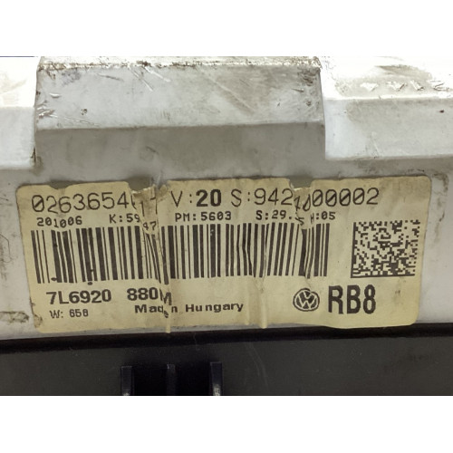 Volkswagen Touareg Kilometre Saati Gösterge Paneli 7L6920880M 0263654017