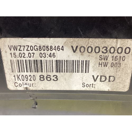 Volkswagen Golf 5 Kilometre Saati Gösterge Paneli 1K0920863