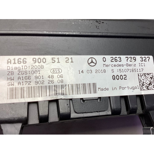 Mercedes W166 Gösterge Paneli Kilometre Saati A1669005121 A1669014806 A1729022608 0263739327