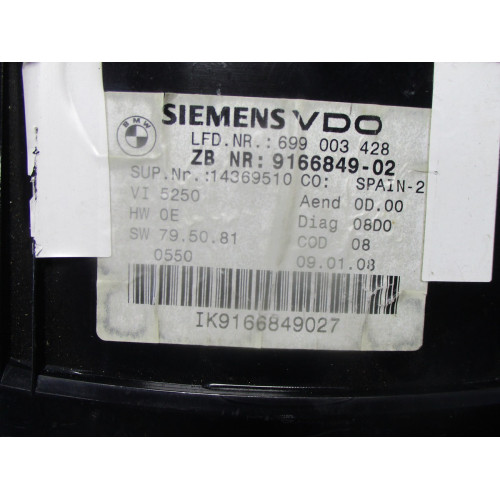 Bmw E90 E91 3 Serisi Kilometre Saati Gösterge Paneli 9166849-02 14369510