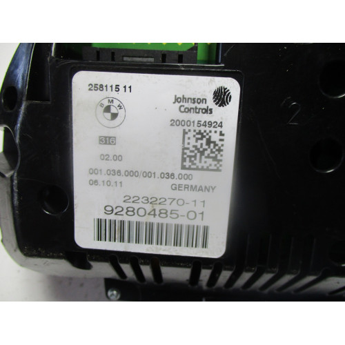 Bmw F10 F11  5 Serisi Kilometre Saati Gösterge Paneli 9280485-01 2232270-11 258115 11