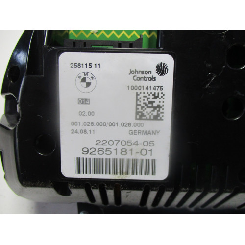 Bmw F10 F11  5 Serisi Kilometre Saati Gösterge Paneli 9265181-01 2207054-05 258115 11