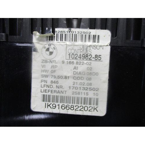Bmw  E81 E82 E87 E88 1 Serisi Kilometre Saati Gösterge Paneli 9166822-02 1024982-85