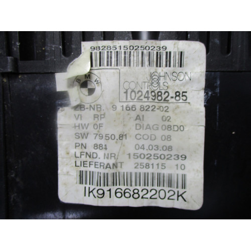 Bmw  E81 E82 E87 E88 1 Serisi Kilometre Saati Gösterge Paneli 9166822-02 1024982-85