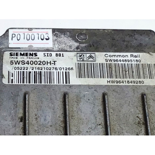 Peugeot 307 Motor Beyni SID881 5WS40020H-T SW9644895180
