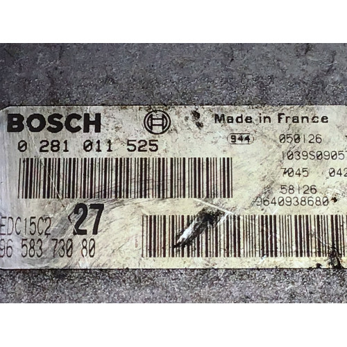 Peugeot 206 2.0 Motor Beyni 0281011525 9658373080 EDC15C227