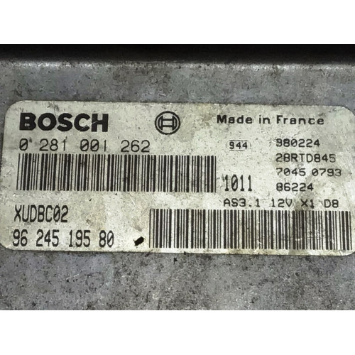 Peugeot 406 1.9 TD Motor Beyni 0281001262 XUBBC02 9624519580