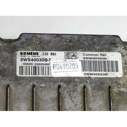 Peugeot 307 2.0 Motor Beyni 5WS40030B-T SW9645449280