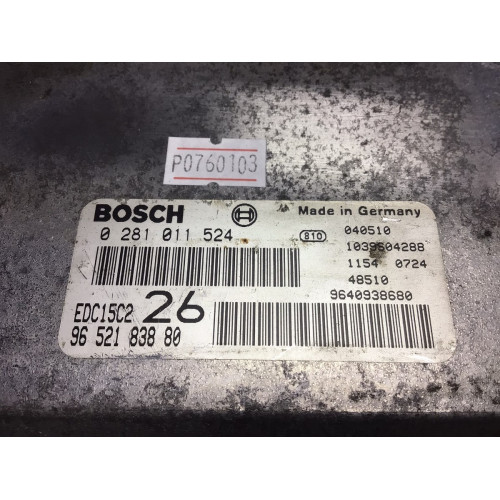 Citroen C5 Motor Beyni EDC15C2 26 0281011524 9640938680