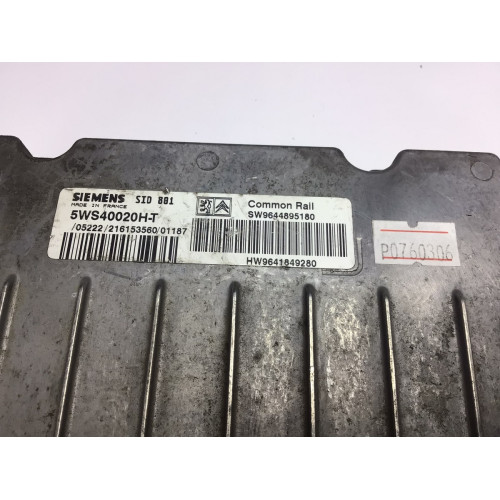 Peugeot 307 Motor Beyni SID881 5WS40020H-T SW9644895180