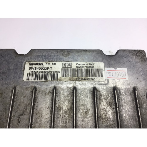 Citroen C5 Motor Beyni SID881 5WS40023F-T SW9647166880