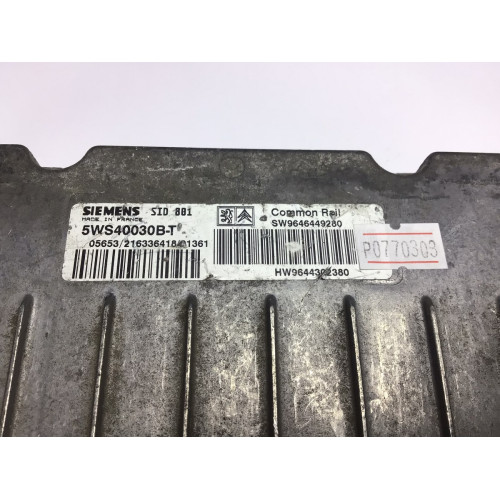 Peugeot 307 2.0 Motor Beyni 5WS40030B-T SW9645449280