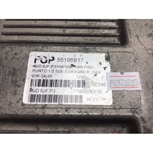 Fiat Punto 1.3 Motor Beyni MJD6JF.P3 71600.053.00 55195817