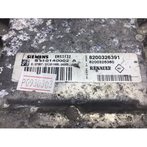 Renault Clio 1.4 Motor Beyni S110140002A 8200326391 8200326380 EMS3132