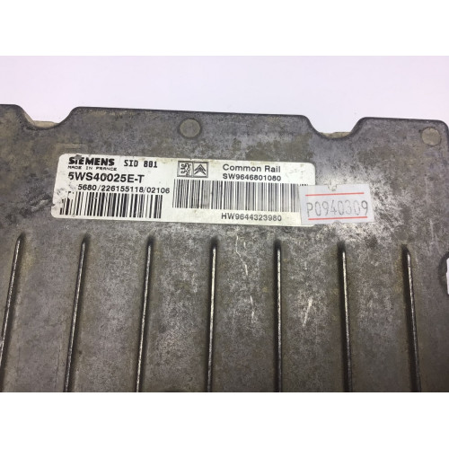 Citroen Peugeot Motor Beyni SID801 5WS40025E-T SW9646801080