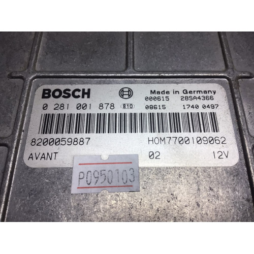 Renault Kangoo 1.9 Motor Beyni 0281001878 7700110649 HOM7700109062