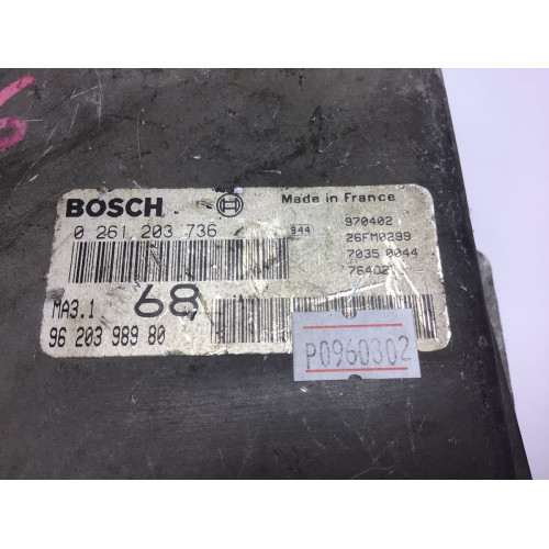 Peugeot 106 Citroen Saxo 1.1 Motor Beyni 0261203736 MA3.1 9620398980 