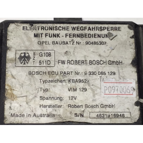 Opel Omega Merkezi Kilit Modülü 9330065129 90485307